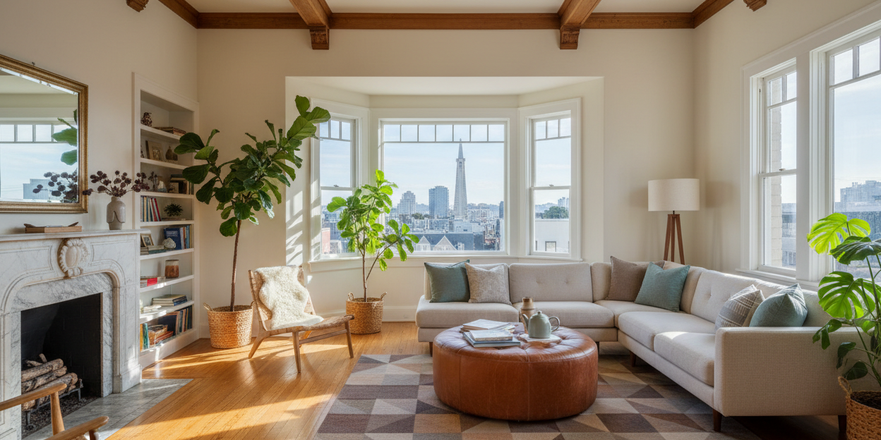 san-francisco-home-interior-with-hardwood-flooring popular hardwood flooring colors in San Francisco, CA